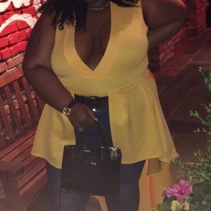 Elegant Plunge High Low Jumper